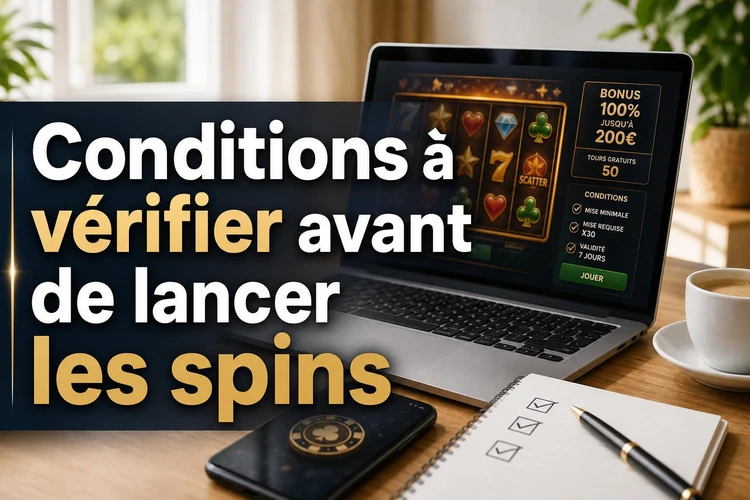 Conditions à vérifier avant de lancer les spins